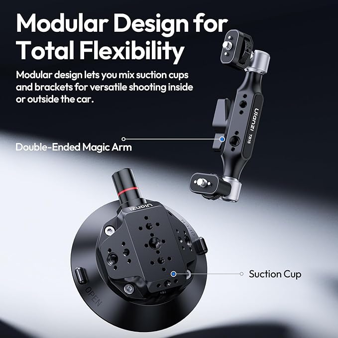 ULANZI HD02 Magic Arm Super Clamp Kit and TB15 Suction Cup Camera Mount