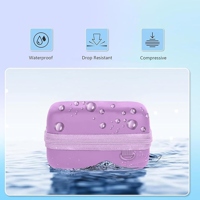 Leayjeen Digital Camera Case Compatible with LUMIX ZS99/ LX10/ ZS80/ ZS100/ ZS70/ ZS200/ ZS60 4K Digital Camera,Storage Holder Organizer for Kodak Ultra F9 M35 M38 Paper Shoot Camera-Pueple(Case Only)