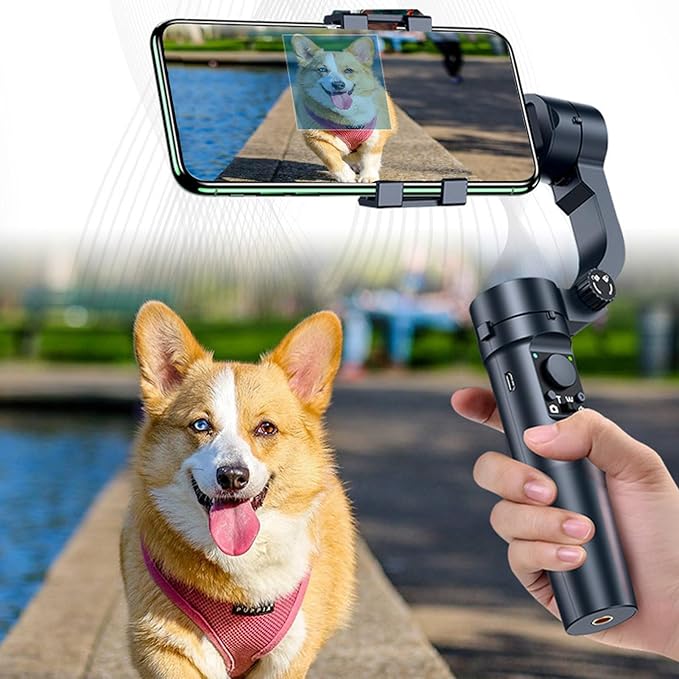 Handheld Stabilizer Cell Phone 3 Axis Stabilizer with Stable Non Destructive Anti Shake, Mobile APP Control, Multiple Modes, and Live Broadcast Tool