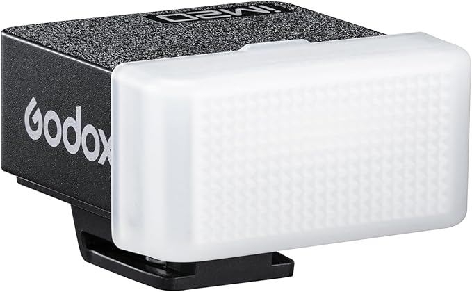 Godox IM20 Mini Flash with Diffuser for Canon, Nikon, Sony, Fuji, Olympus Single-Contact Hotshoe Cameras – Built-in USB-C Charging Battery, 230 Flashes, 5-Level Power Adjustment, Black