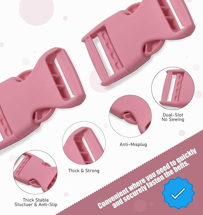Buckles for Straps Set of 4 Pcs Plastic Buckle Clip Quick Side Release Plastic Fastener