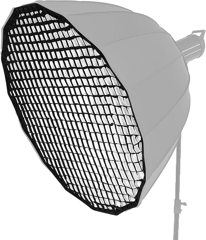 Honeycomb Grid for Godox QR-P120/P120L/P120H & 47.2" 16-Rod Parabolic Softbox - Precision Light Control Grid (Softbox Grid Only)