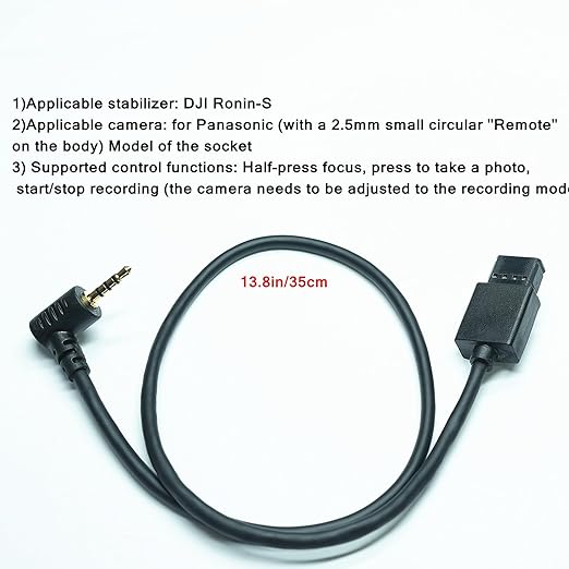 DYTDIEYINGTU MCC-P for panasonic Cable The DJI Ronin-S stabilizer Connection Cable gh4/gh5/6/7/3 s5/s5II/S5M2XS G85/G90/G95/DMC-FZ2000/1000/20/50/100 Shutter Release (MCC-P1)