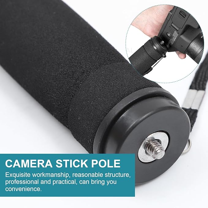 OHPHCALL Extendable Camera Monopod Lightweight Portable Photography Accessory Height Compact Design for DSLR and Digital Cameras