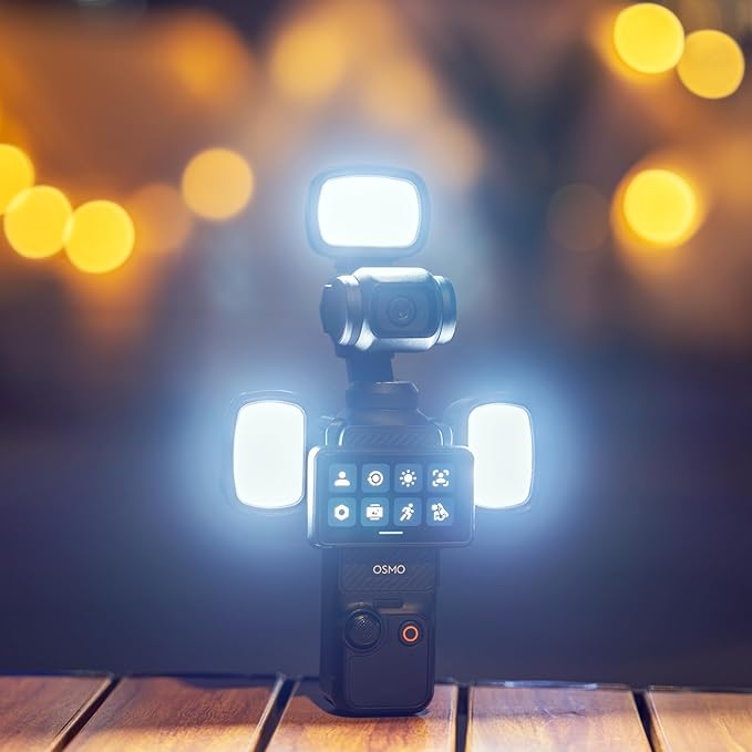 JJC 3Pcs Magnetic Auxiliary Light for DJI Osmo Pocket 3 & Xtra Muse Accessories, Rechargeable Mini LED Fill Light w. Mount & Storage Bag, 3 Color Mode/Brightness Adjustable for Selfie Vlog Recording