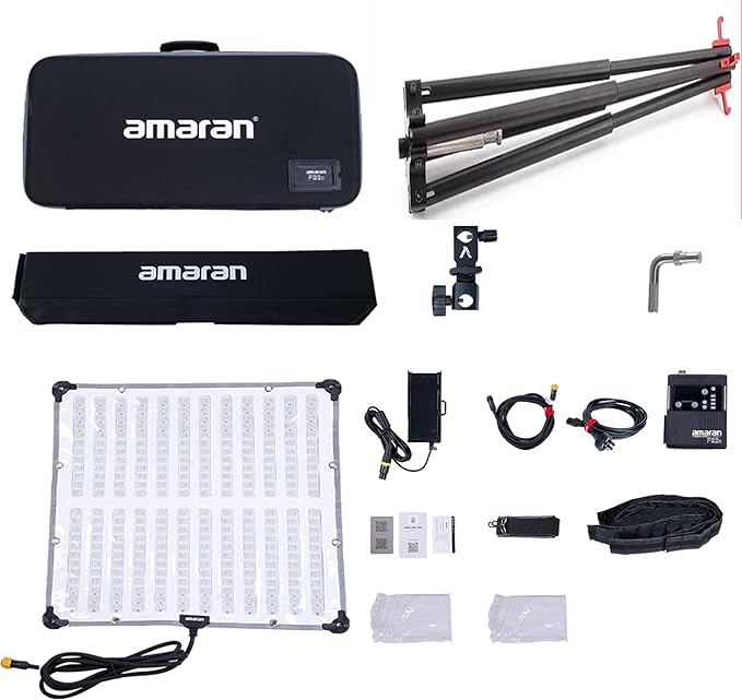 Aputure Amaran F22c 200W RGBWW Flexible LED Mat with Honeycomb Grid CRI 95+ CCT 2500K to 7500K Support Sidus Link App Control Built-in 15 Lighting FX