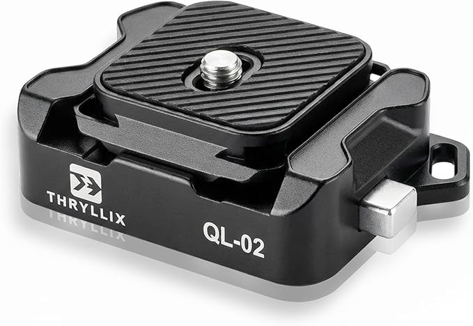 QL-02 Camera Strap Quick Release Kit, 4-Direction Slide-in Plate & Base, Compatible with PD Plate/QL-02 Plate/Arca 38mm, Supports 44 lbs / 20 kg,Compatible with GoPro and DSLR