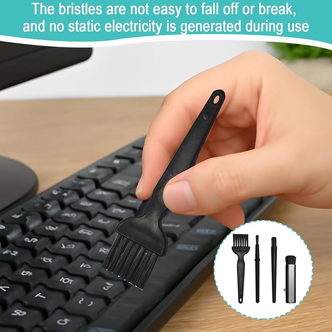 Keyboard Brush Set – 4PCS Anti Static Brush and Electronic Cleaning Brush Kit for Laptop, Computer, PC, Camera, and Small Devices – Ideal for Home, Office, or Travel Use