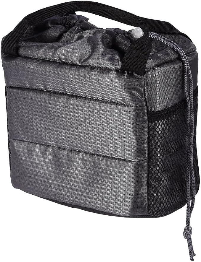 Padded DSLR/SLR Camera, Portable Insert Partition Camera Handbag Shockproof Protective Case Carrying Pouch for DSLR Camera/Lens(Gray)