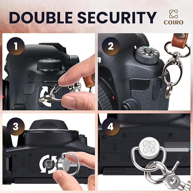 C Coiro Camera Harness for 2 Cameras Dual Shoulder Leather Camera Strap for DSLR/SLR, Camera Straps for Photographers