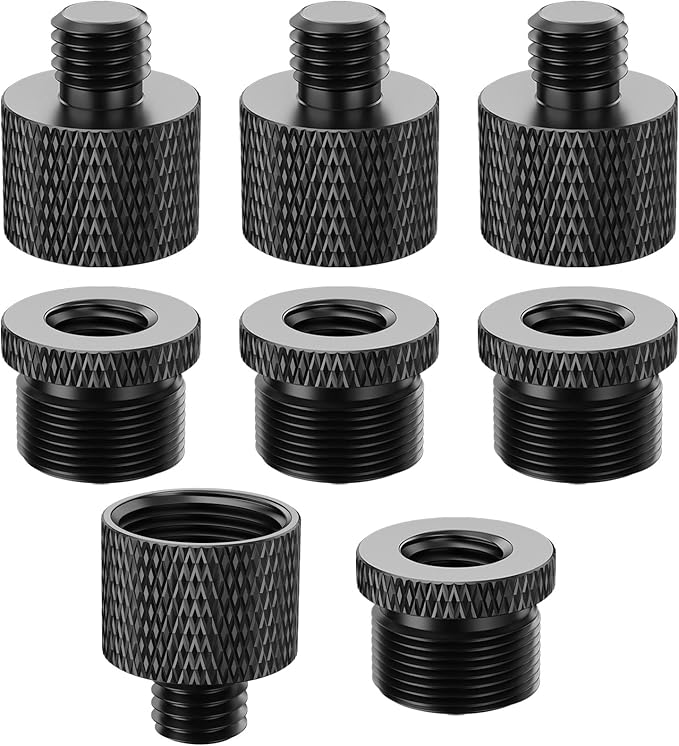 Mic Stand Adapter 5/8 Female to 3/8 Male and 3/8 Female to 5/8 Male Screw Thread Adapter for Tripod Stand Mic Mount ect 8 Pack by Rigych