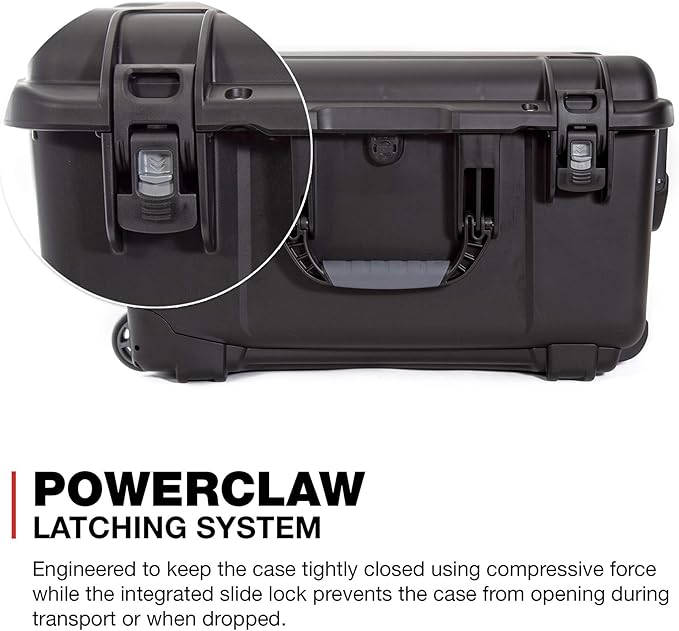 Nanuk Wheeled Series 938 Lightweight NK-7 Resin Waterproof Hard Case with Padded Divider, Black