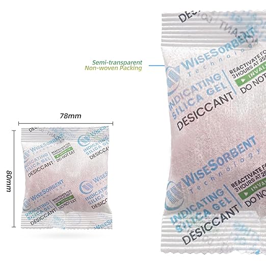 15pcs 20g Silica Gel Packets, Indicating Deisiccant Packs, Rechargeable Deisccant Moisture Absorbers for Storage