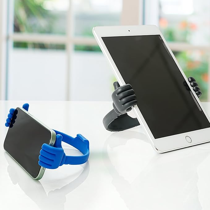 Honsky Cell Phone Stand Holder, Thumbs Up Lazy Phone Stand, Universal Adjustable Flexible, Cute Perfect Valentine's Day Gifts for Him/Her,Gifts for Couples, Compatible with Cell Phones & Tablets,Black
