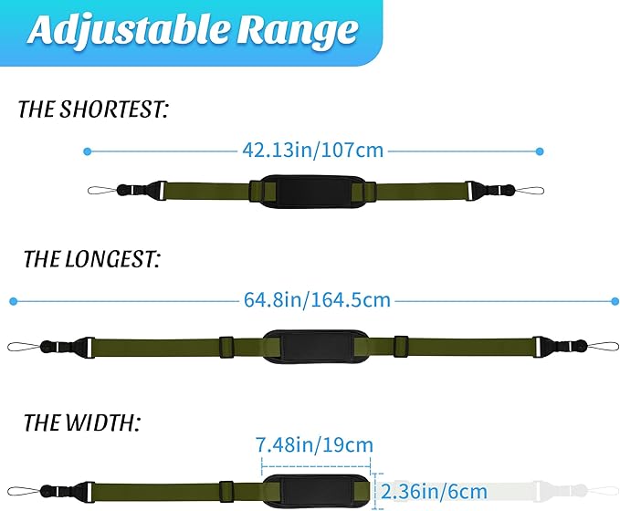 Padded iPad Binocular Camera Shoulder Strap, Nylon Neck Lanyard Strap for Tablet Case Crossbody Laptop Luggage Bag