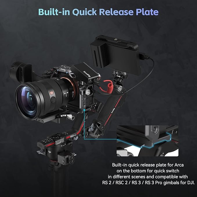SmallRig A7 IV Cage With Top Handle, Clamp for HDMI Cable and Side Handgrip, Advanced Kit for Sony Alpha 7R V/7 IV/7S III