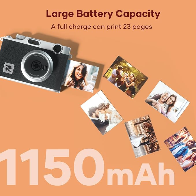 iDPRT Z3 Hanin Instant Film Camera, Full-Color Instant Print Digital Cameras Portable Photo Printer + 10 Instant Film, Gift for Birthday, Christmas, Holiday