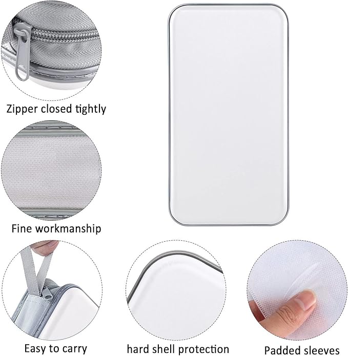 Siveit CD Case, DVD Case Holder 96 Capacity Hard Plastic CD DVD Disc Cases Storage Binder Wallet for Car Home Office Travel (White)
