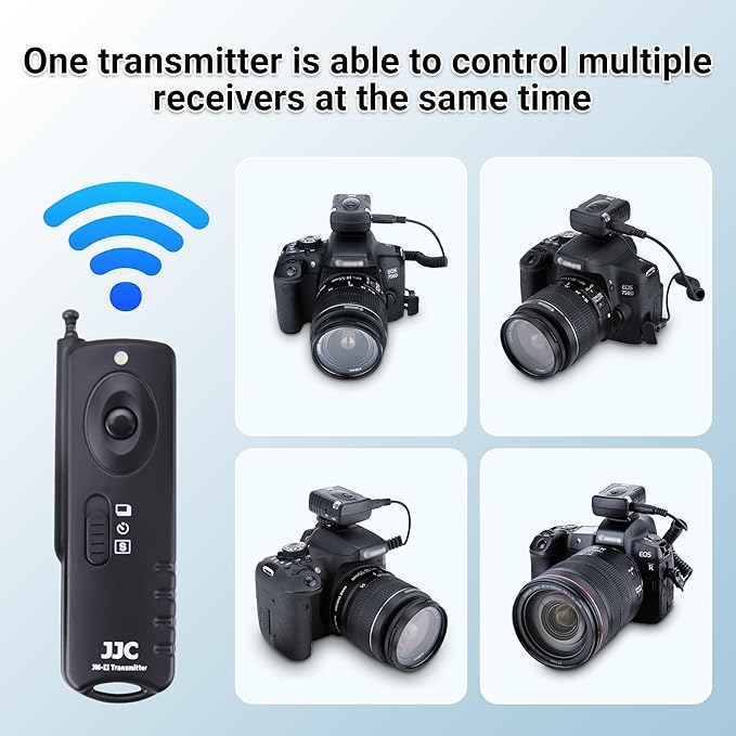 JJC Wireless Remote Control Shutter Release for Fuji Fujifilm X-T5 X-T4 X-T3 X-T2 X-T30 III II X-T20 X-T100 X100VI X100V X100F X100T X-PRO3 X-PRO2 X-H1 X-H2 X-H2S GFX100 GFX100S II GFX50R X-A5 & More
