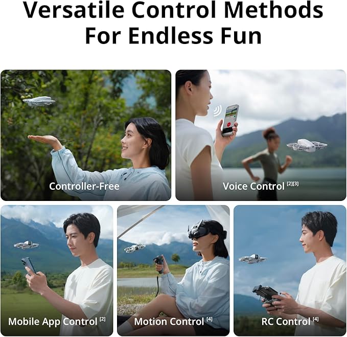 DJI Neo Three-Battery Combo, Mini Drone 4K UHD Camera for Adults, 135g Self Flying Drone That Follows You, Palm Takeoff, Subject Tracking, QuickShots, Stabilized Video (Controller-Free), Gray