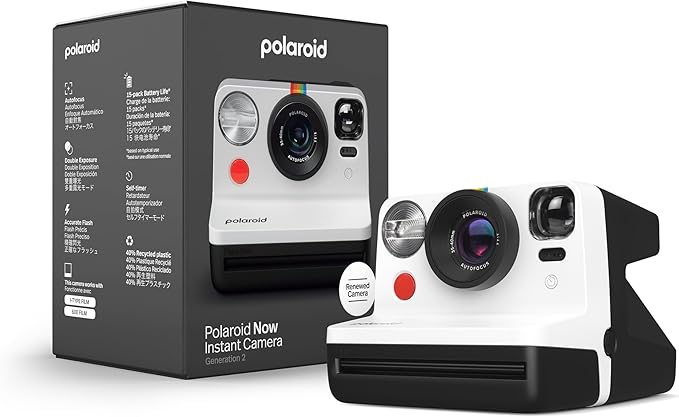 Refurbished Polaroid Now I-Type Instant Camera - Black & White (Renewed Premium) (9167)