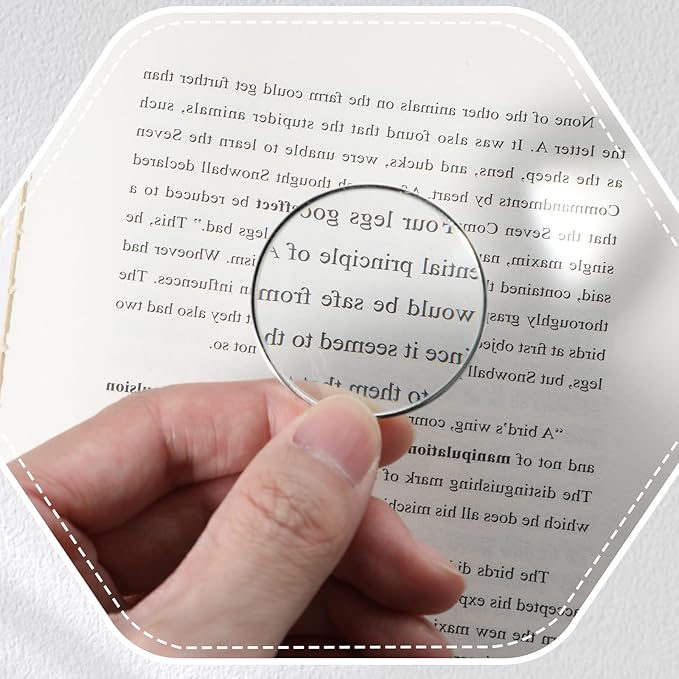 5X Monocle Magnifying Glass Necklace Pocket Magnifying Glass Vintage Magnifying-Pendant Eyepiece for Library, Reading, Jewelry and Crafts Needlework
