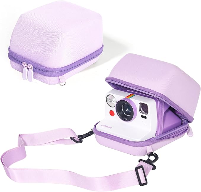 WOGOZAN Protective Case for Polaroid Now 2nd/3rd, Now+ Gen 2/3rd, I-Type, OneStep+, Onestep 2, FILP, Instant Film Camera - Hard Shell Camera Case with Adjustable Shoulder Strap (Purple) (No Camera)