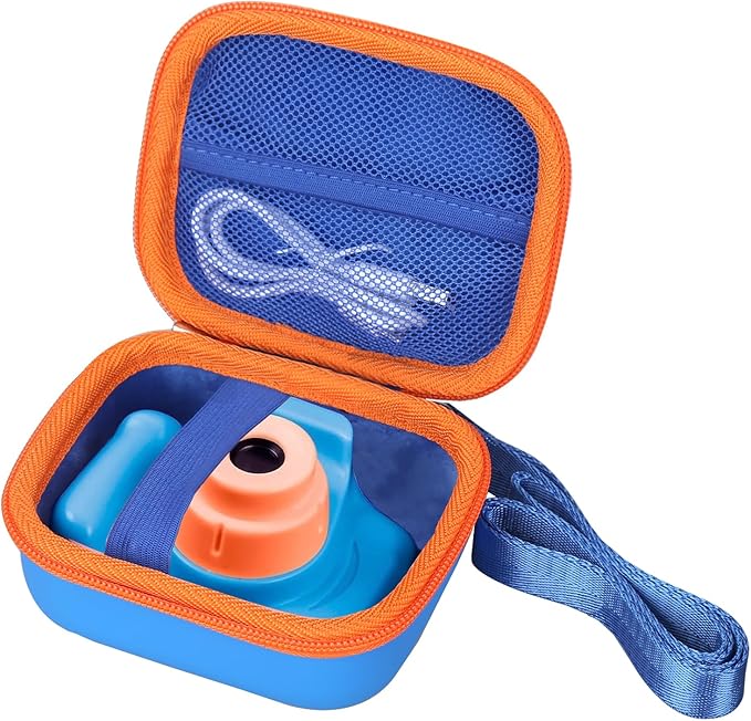 Camera Case for Seckton Upgrade Kids Selfie Camera, Case Compatible with Seckton/KOKODI/Dylanto/Goopow/Desuccus/DITUPAN/GKTZ/masterbee Digital Video Camera Toys Camcorder Storage Holder-Deep Blue