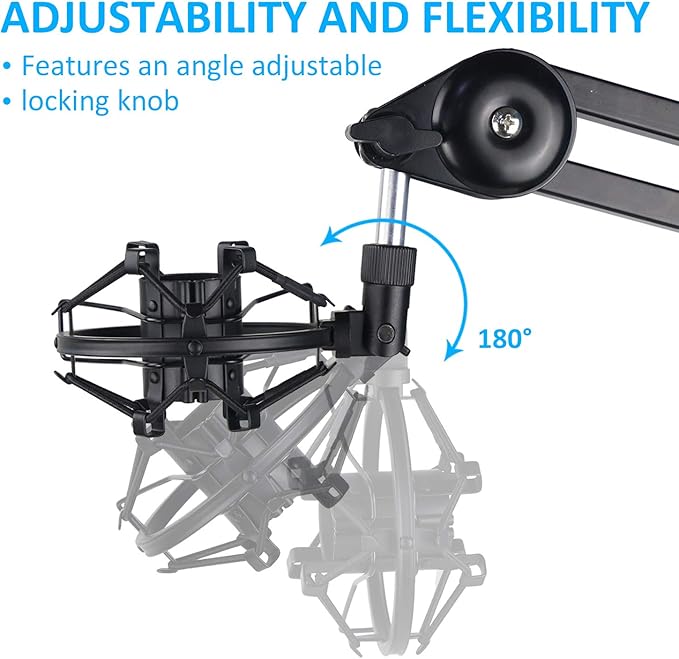 SUNMON Mic Shock Mount Holder for Diameter 28mm-31mm Dynamic Microphone to Reduces Vibration and Shock Noise, Suitable for AT2005-USB, XM1800S, E835 Mic
