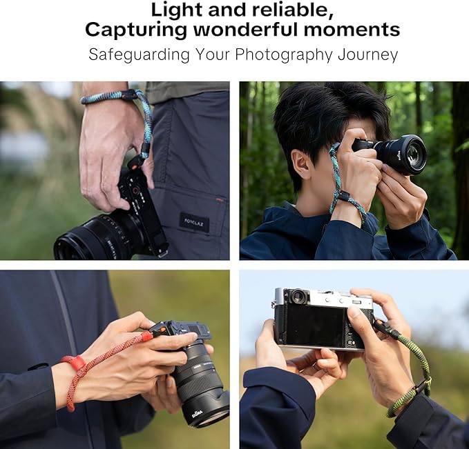 PGYTECH Camera Wrist Strap Slim Outdoor Style, Adjustable Quick Release Anti-Drop Camera Hand Strap for Sony/Nikon/Canon Compact Cameras/Mirrorless/Smartphone/Gopro, 55.1lb Capacity, Blaze Red