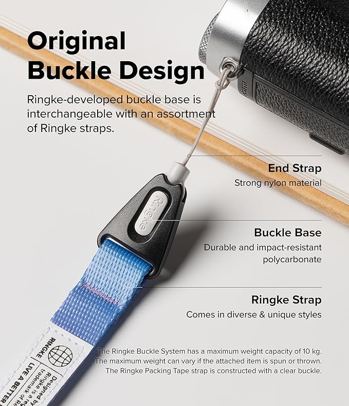 Ringke Shoulder Slim Strap [Adjustable Neck Lanyard Strap] [One-Touch Buckle] for Phone Case, Camera, Keys, and ID Badge