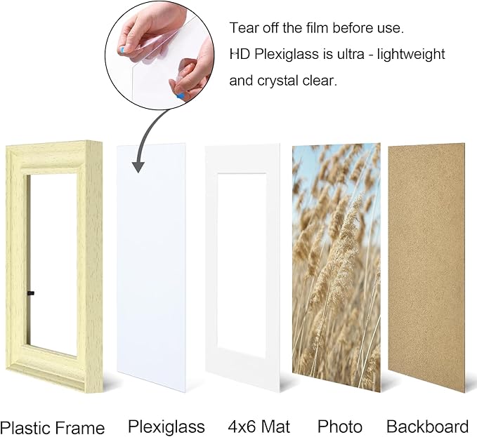 Vittanly 5x7 Picture Frames Set of 2, Ornate Vintage Photo Frame for Wall or Tabletop, Display 4x6 Pictures with Mat or 5x7 without Mat, Beige