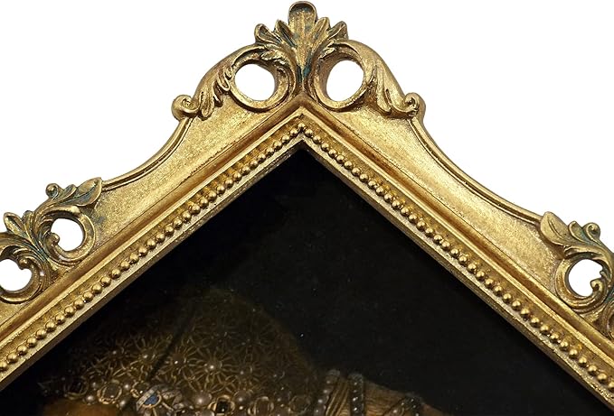 SIMON'S SHOP Vintage 8x10 Gold Picture Frame for Wall & Tabletop - Antique Style, Glass Cover, Vertical or Horizontal Display