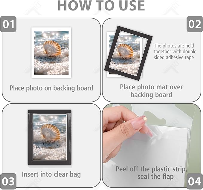 Golden State Art, Acid Free, Pack of 25 11x14 Black Picture Mats Mattes with White Core Bevel Cut for 9x12 Photo + Backing + Bags