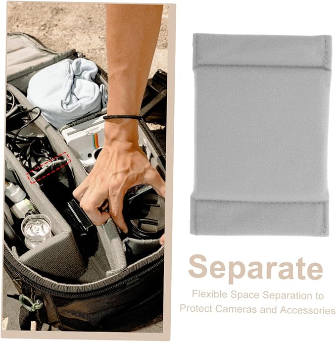 2pcs Camera Bag Dividers Shock-absorbing Padded Inserts for Dslr and Mirrorless Cameras, Multi-functional Partition Pads for Outdoor Photography and Travel Storage