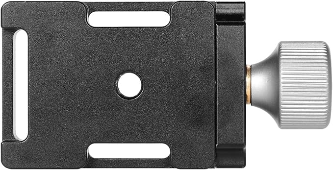 Andoer Quick Release Clamp 38mm Aluminum Screw Knob Clamp Compatible with Arca-Swiss QR Plate