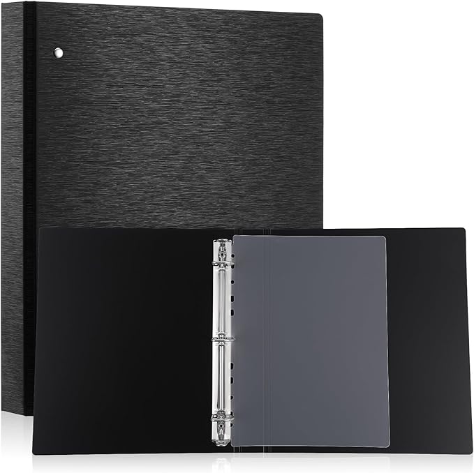2 Pack Acid-Free Archival Film Negative Storage Box 3 Ring Photo Binder with Protector Sleeves for 135 35mm, 120 Film Negatives and Photo Slides, Black