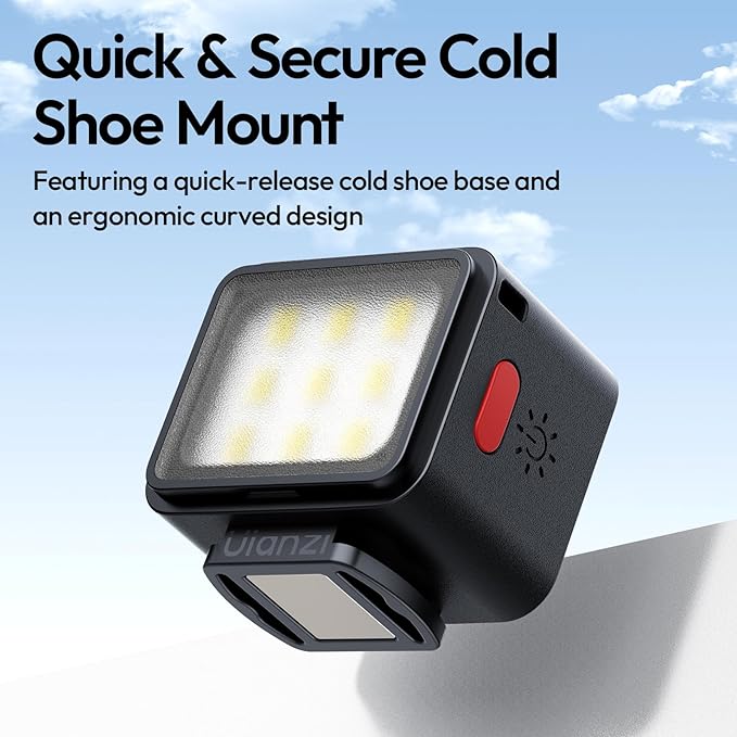 ULANZI DG01 Mini Cube Phone Light Portable LED Camera Light for DJI OSMO Pocket 3 Action Camera Sony zv-e 10 Canon r550,Support Magnetic Attraction & Type-C Charging for ULANZI JJ02 Tripod(White)