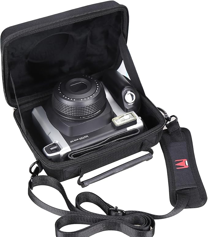 Mchoi Hard Travel Storage Case Fits for Fujifilm INSTAX Wide 400 / Wide 300 Instant Film Camera and Accessories, Case Only (All Black)