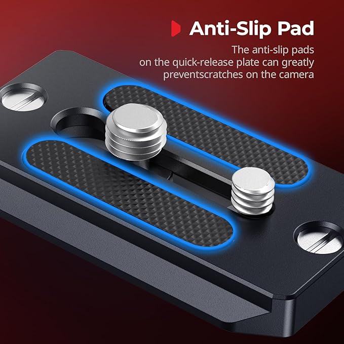 SMALLRIG Quick Release Plate for Arca Swiss, Baseplate with 1/4''-20 Screw, 3/8''-16 Screw, for Cameras and Cages - 2146B