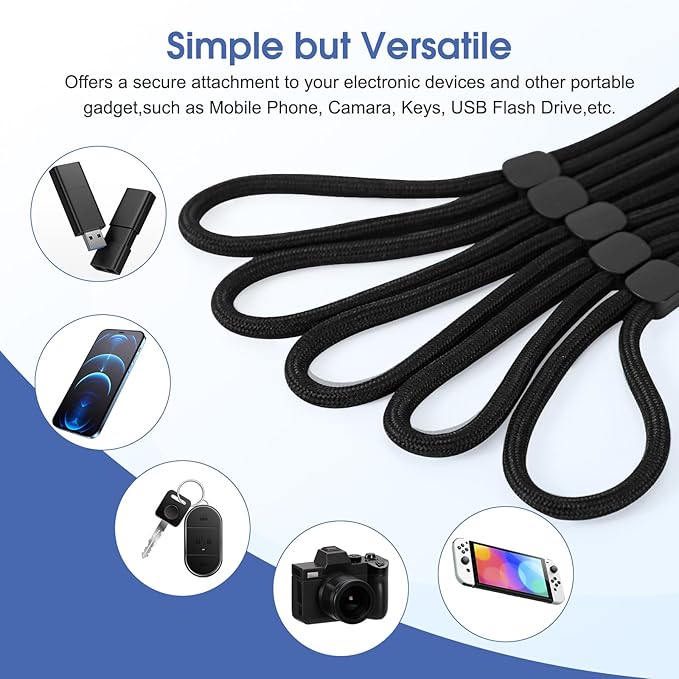 Hand Wrist Strap Lanyard, Adjustable Nylon Colorful for Mobile Phone, Camara, USB Flash Drive, ID Name Tag Badge