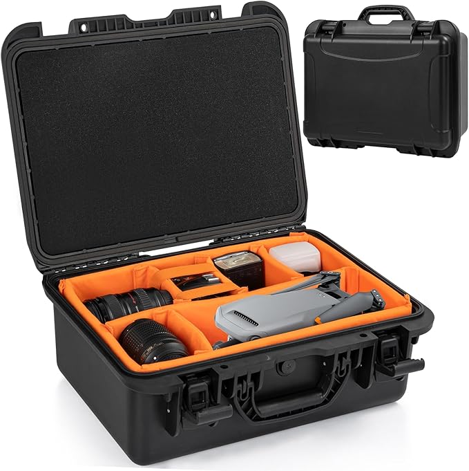 GYXZ Protective Camera Case 16 X 10.6 X 5 Inch Shockproof Water-resistant with Adjustable Dividers (Can hold cameras, pistols, gear, equipment)