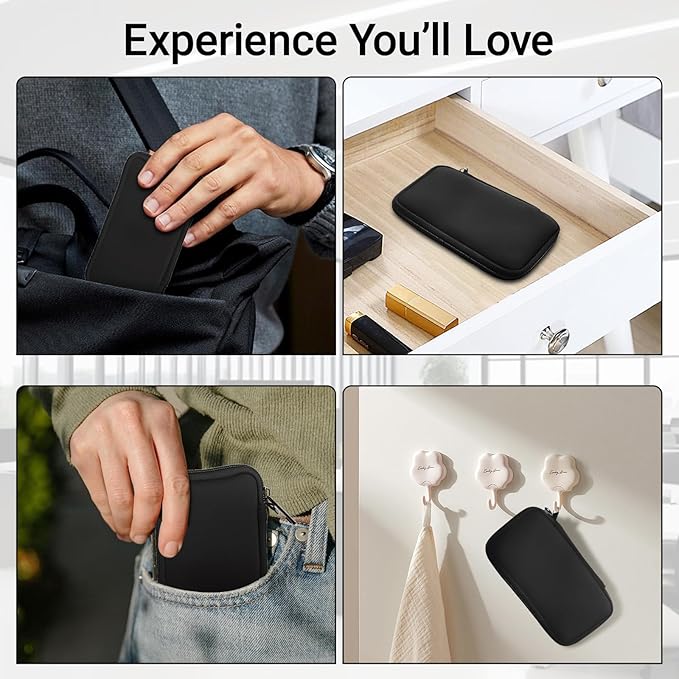 vellgo USB Flash Drive Case Soft Material Thumb Drive Holder case, USB Drive Holder Organizer, Portable Electronic Accessories Bag for USB Memory Stick with 10 Slots