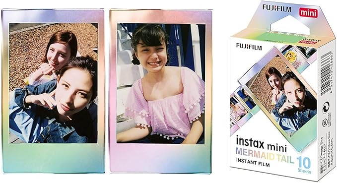 Fujifilm Instax Mini Mermaid Tail Film, Glitter Styles (10 Exposures) 3-Pack Bundle (3 Items)