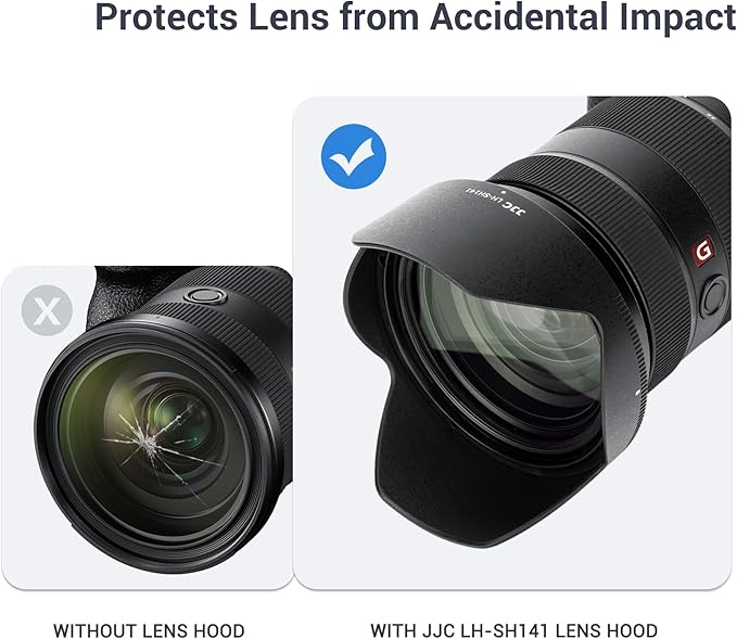 JJC ALC-SH141 Bayonet Reversible Lens Hood Shade for Sony FE 24-70mm F2.8 GM Lens SEL2470GM(Not for Sony 24-70mm F2.8 II or Sigma 24-70mm Lens), Replaces Sony ALC-SH141 Lens Hood