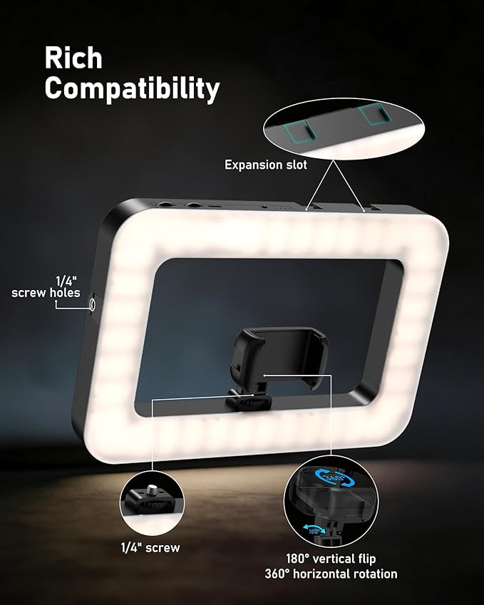 Smartphone Video Rig with LED Ring Light, Phone Light for Video Recording with Remote, Adjustable 2900K-7000K&CRI 95+, Handheld Ring Selfie Light Kit for YouTube TikTok Live Streaming Makeup Vlogging