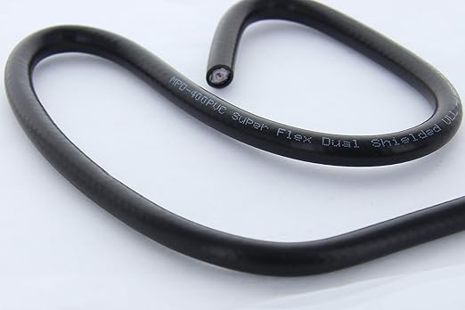 MPD Digital MPD-400 / LMR400 Black Super Flex Dual Shielded ULL 50 ohm RF Coax Scanner Ham CB Antenna Extension Coax Cable with UHF PL259 to SO239 Connectors, 10FT