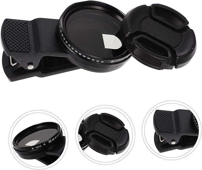 HOMSFOU 3sets Neutral Density Lens Filter for Smartphones Clip Photo Beautify Accessory for Versatile Photography Scenarios Lightweight and Easy to Install