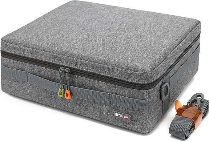 Large Camera Insert Bag,Pressure-proof Hard Shell Lens Cube Case,Digital DSLR SLR Mirrorless Cameras Accessories Storage Pouch Compatible for Canon,Nikon,Sony,Panasonic（L）