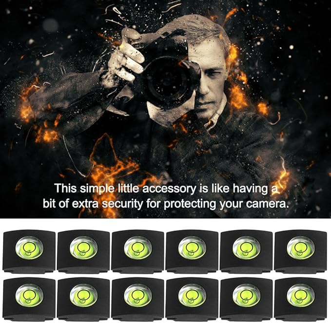 Set of 12 Hot Shoe Covers, SENHAI Camera Flashlight Hotshoe Cover of Bubble Spirit Level for Canon Nikon Panasonic Fujifilm Olympus Sigma PENTAX DSLR SLR